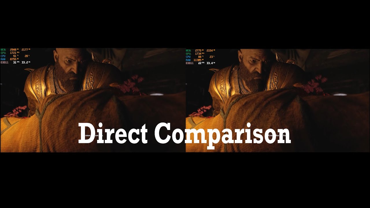 God Of War test in GTX 1050 | Direct Comparison with Nvidia reflex Low Latency On and Off |