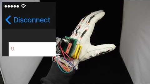 Video of gesture recognition and ASL translation.