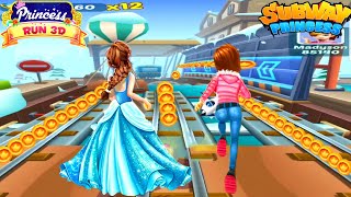 Subway Princess Runner V/S Royal Princess Run 3D - Girl v/s Girl Run Race | Android/iOS Gameplay HD screenshot 5