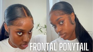 DETAILED EASY FRONTAL PONYTAIL TUTORIAL Ft VSHOWHAIR  | Hannah London