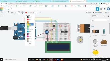 Automatic Cooling System | Arduino | TinkerCad | temperature sensor | LCD screen | H Bridge | motor