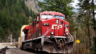 CPKC Huge Priority Double Stack w/ DPUs Passes Thru Yale On The Cascade Sub