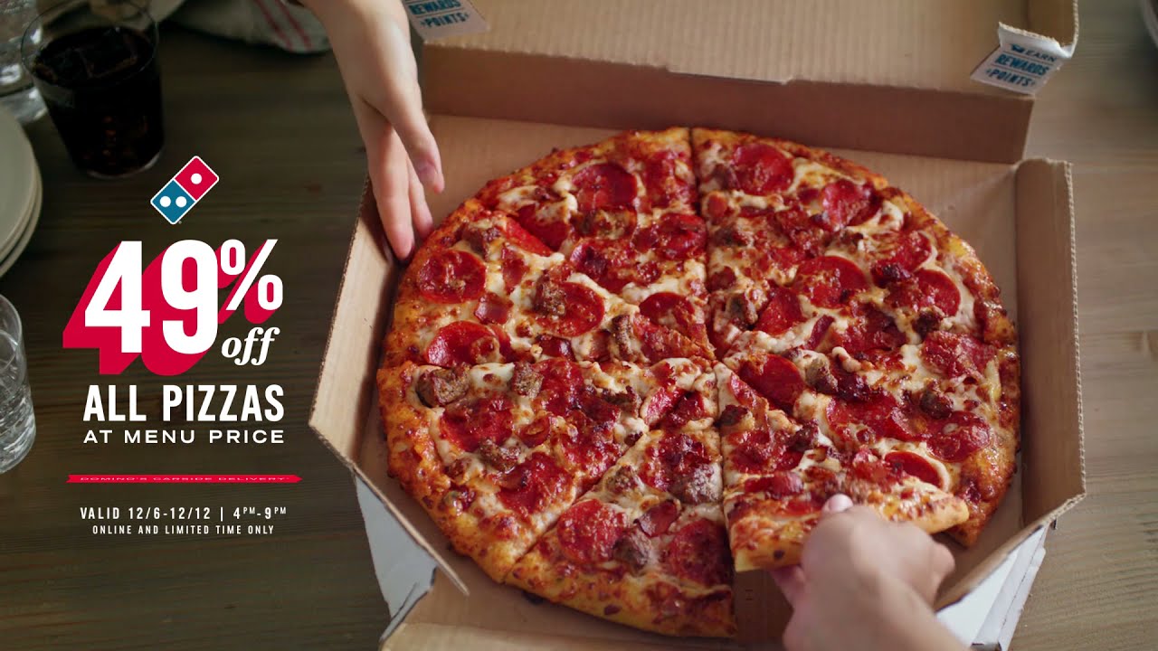 Domino's Carside Delivery 49% Off :15 - Domino's Carside Delivery 49% Off :15