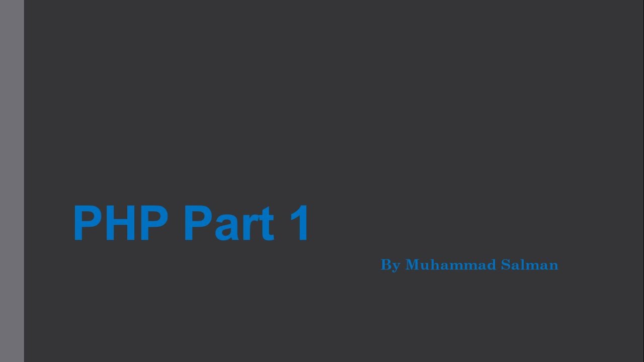 Complete PHP part 1 in Urdu/Hindi - YouTube