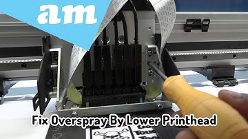 Fix Ink Overspray by Adjust Printhead Closer to Media (Less Than 2mm, About R2 Coin Thickness)