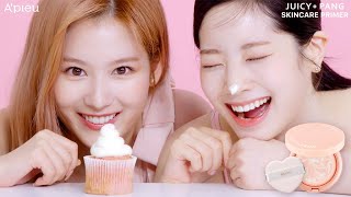 ＴＷＩＣＥサナ＆ダヒョン、顔を寄せ合いスマイル！（ウェブ動画 A’pieu ／ サナ ダヒョン）