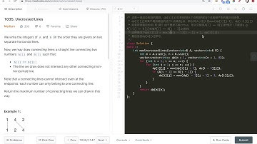 猩猩的乐园 Leetcode 1035 Uncrossed Lines