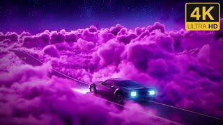 4K Neon Road Dream • Car Driving Through Purple & Pink Clouds (10 Hours Relax & Sleep Loop) screenshot 5