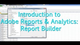 [Tutorial] Adobe Analytics - Report Builder