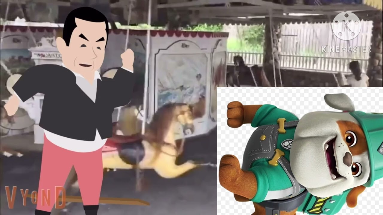 childish grandpa dog broken the carousel