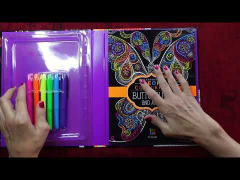 ASMR | Neon Markers & Coloring at Coffee Time! Whispered Chatty Ramble