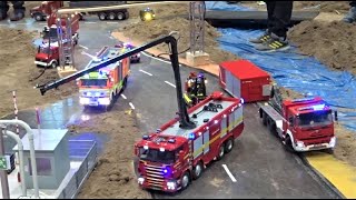 RC Fire Brigade Models in large-scale Operation | Model Hobby Game Leipzig 2021