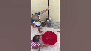 Children are having fun with water by the pool. What is your favorite pool toy?