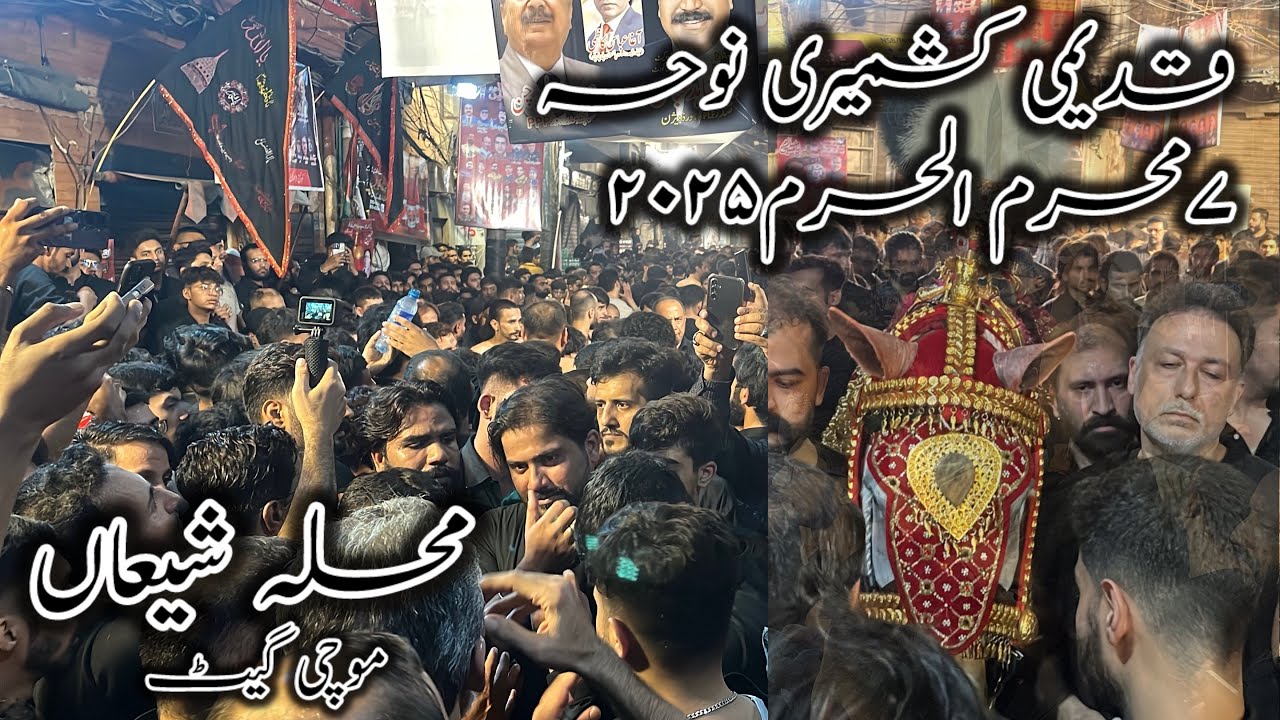 7muharram 2025 Kashmiri Noha Muhallan Shian Androon mochi gate Lahore Shahbeh-e-Zuljanah Murtajiz