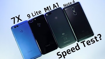 Honor 9 Lite vs Mi A1 vs Honor 7x Vs Redmi Note 4 Speed Test and Benchmark scores
