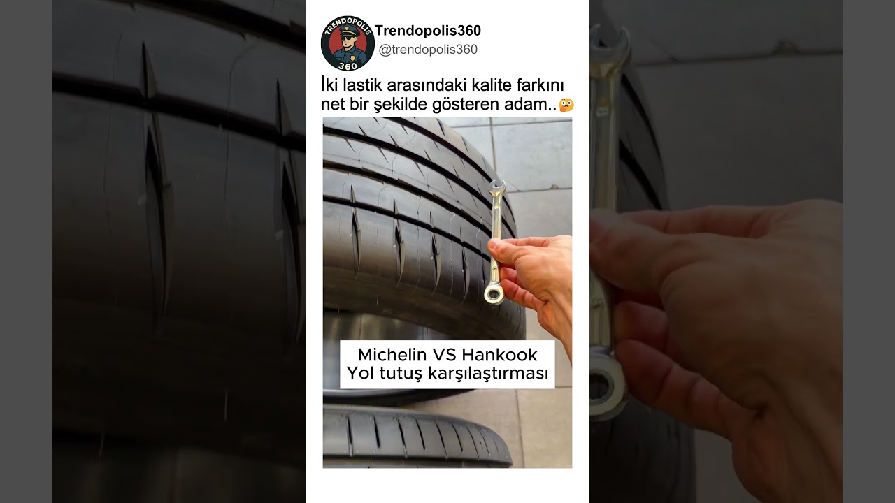 Premium lastikle orta segment arasındaki farkı gösteren adam..🤔