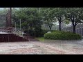 (4K) Walking in Super Heavy Rain | Thunder | Sounds for Sleeping & Relaxation | S. Korea | 폭우 거센빗소리