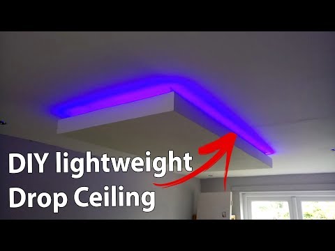 DIY Lightweight Drop Ceiling lighting