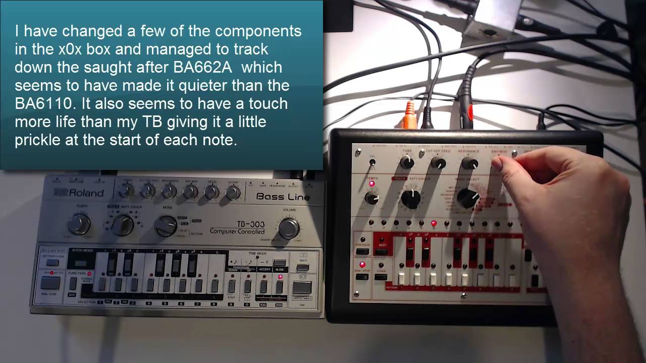 ローランド TB-303 と x0xb0x の直接比較。ローランドの発表について