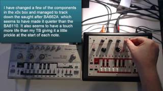 ローランド TB-303 と x0xb0x の直接比較。ローランドの発表について