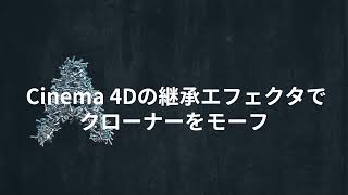 #C4DTipsJP Cinema 4D's inheritance effector allows you to morph two cloners. This time, I'll show...
