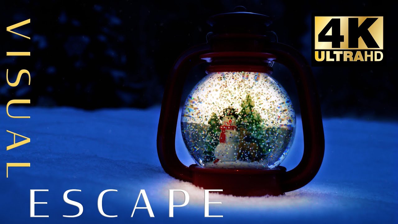 Winter Snow with a Snow Globe - 4K UltraHD Sights and Sounds