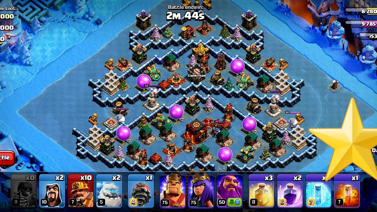 CHRISTMAS 🎄 ATTACK BEAUTIFUL BASE! TH10 EASY GOT 3STAR! CHRISTMAS