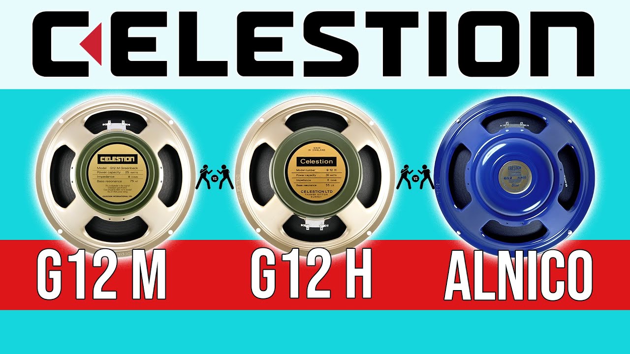 Celestion G12M Greenback vs G12H Heritage vs G12 Alnico Blue Comparison | Speaker Shootout
