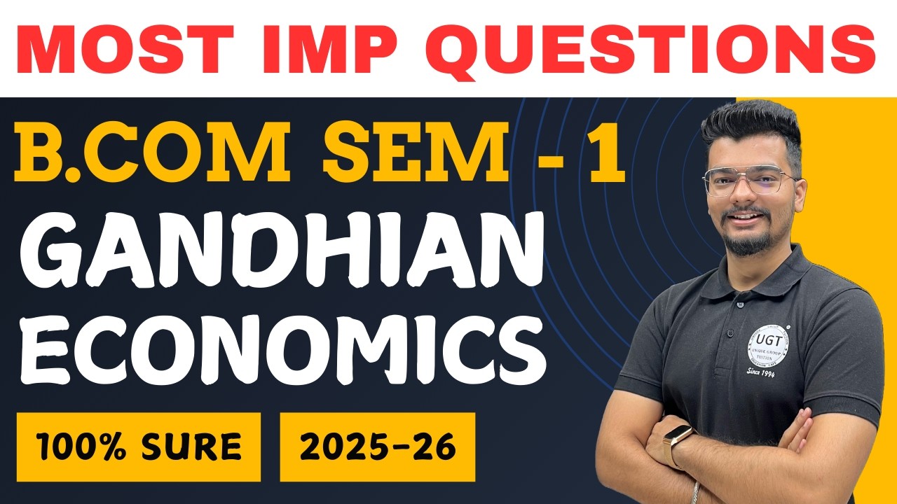 Gandhian Economics | Most Important Questions | Startegy | Paper Pattern | UGT