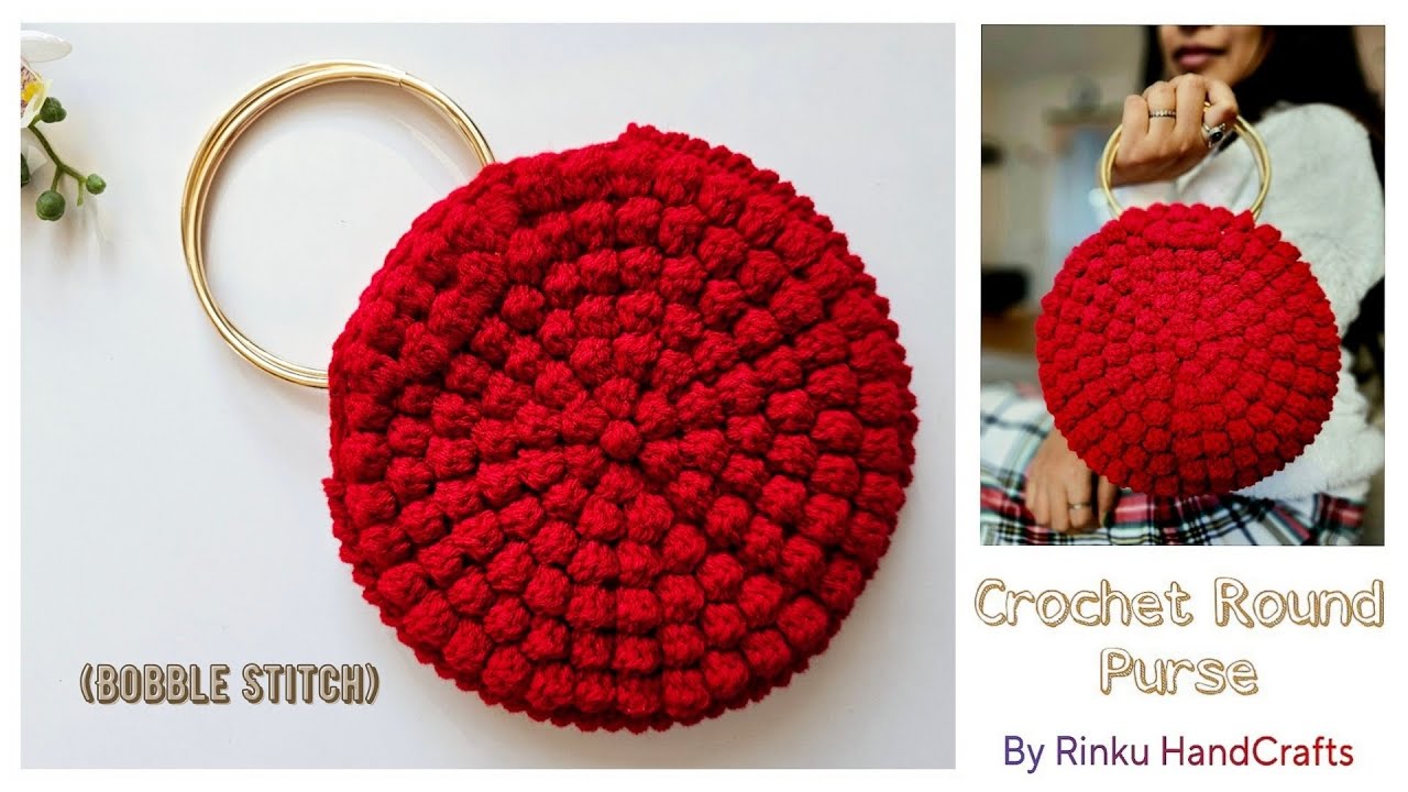 Crochet Circle Purse Pattern PDF and Video Tutorial - Etsy