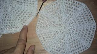 Part A || Merajut Lingkaran Atas Peci Haji Kilat motif 5 dan 6 || How to crochet kufi basic circle