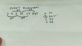 Penyelesaian Contoh Soal deret bilangan | Soal Ujian Kereta Api