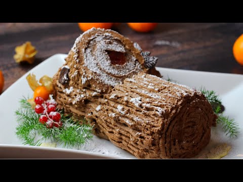 Bánh Khúc Cây - Buche De Noel - Món bánh thật ngon cho tiệc Giáng Sinh | Bếp Nhà Diễm |