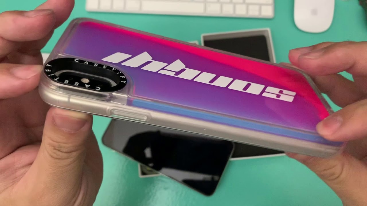 미국일상 꽁드류채널 Casetify Custom iPhone Case Review / Neon case / 케이스티파이 커스튬