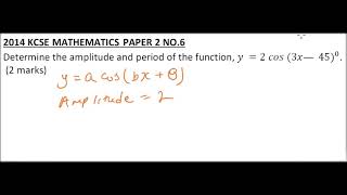 2014 KCSE MATHEMATICS PAPER 2 NO 6