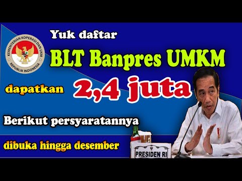 CARA DAFTAR BLT BANPRES UMKM DAN PENJELASANNYA