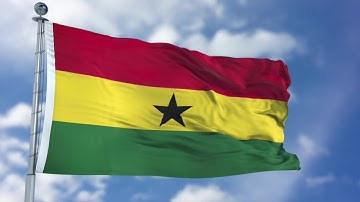 Ghana Flag Animation Stock Motion Graphics