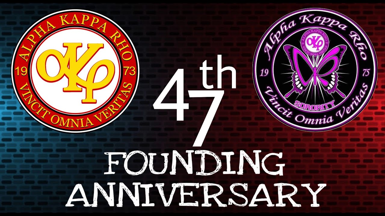 Opiaat Pardon Dek de tafel ALPHA KAPPA RHO - 47th FOUNDING ANNIVERSARY - Part 1 - YouTube