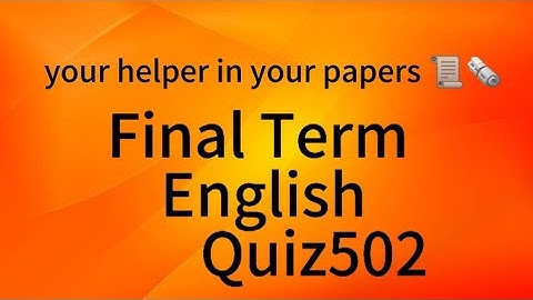 eng502 important and repeated mcqs for final term @MalikScienceAcademy