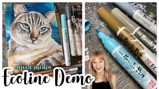 Create a Realistic Pet Portrait with Ecoline Brush Pens! (Intermediate)