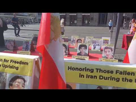 Zurich - Sep 11, 2023: MEK supporters held an exhibition to support the Iran Revolution - No. 2