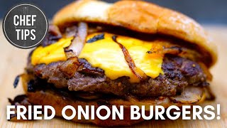 OKLAHOMA FRIED ONION BURGER RECIPE ! There's nothing depressing about these DEPRESSION BURGERS!