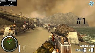 MEDAL OF HONOR HEROES 2 (PPSSPP) : Beach ⛱️ , تختيم