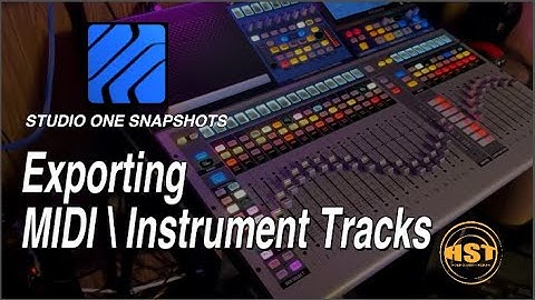 MIDI-instrumenttracks exporteren en importeren - Studio One Pro 7 Snapshots