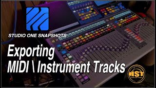 Exporting and Importing MIDI Instrument Tracks - Studio One Pro 7 Snapshots Profile