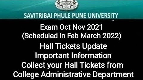 Important Information regarding Hall Tickets - Collects your Hall Tickets from College.