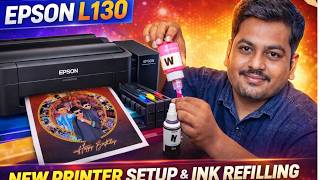 Epson L130 Cake Edible Printer Setup 😱| 2 Minute Mein Install + Ink Refill Secret!🖨️#epson #viral
