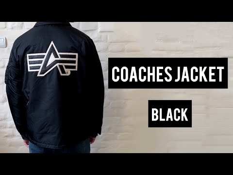 Тренерская куртка Alpha Industries Coaches Jacket черная - детальный обзор от AlphaInd.ru