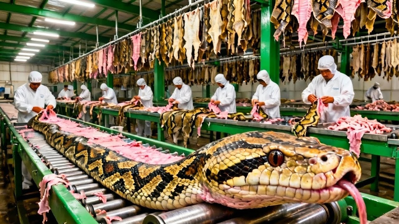 Inside the Snake-Leather Factory: From Snake Skin to Luxury Jacket (Full Process)