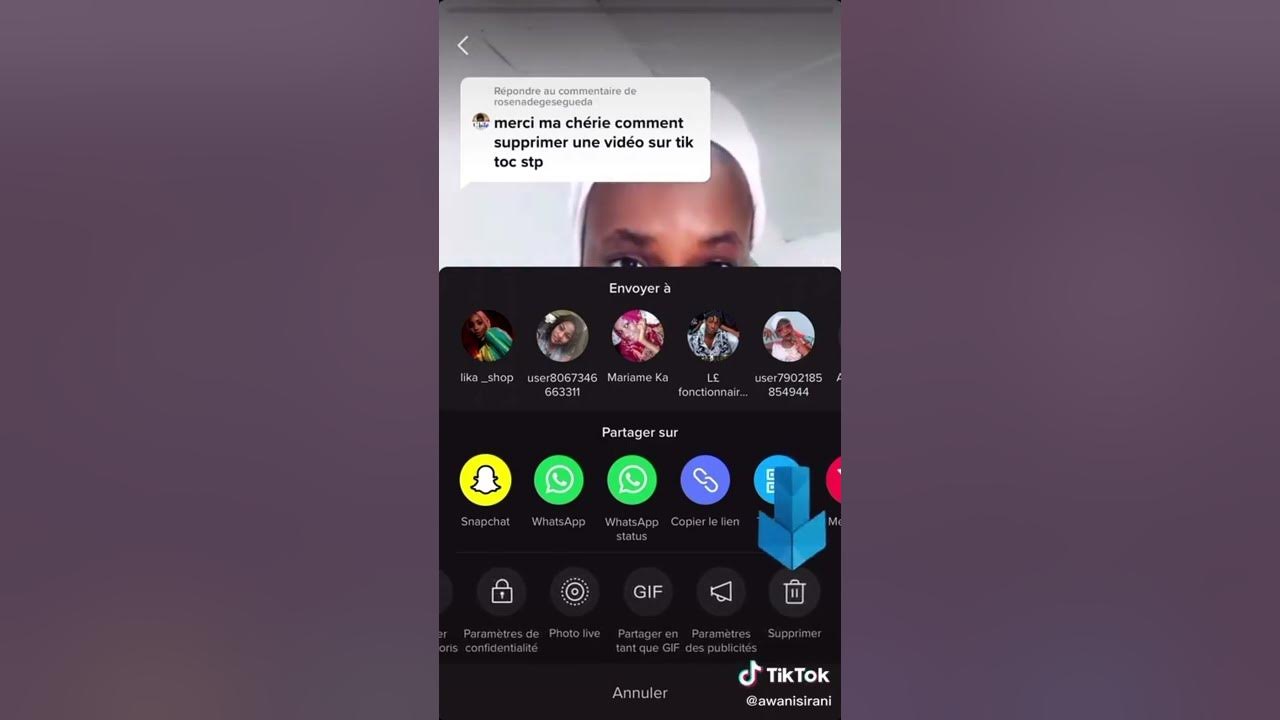 comment supprimer une vidéo sur tiktok YouTube